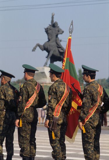 Military parade in Tiraspol