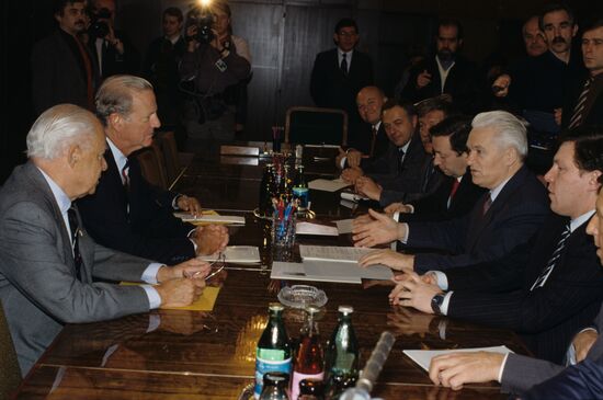 US Secretary of State James Baker III visits USSR