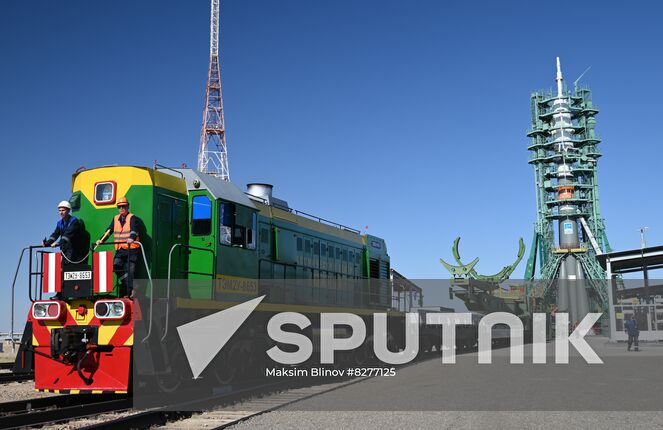 The Soyuz-2.1a rocket booster with the Soyuz MS-22 K. Tsiolkovsky spacecraft is erected to a launch pad ahead of its upcoming launch scheduled for September 21, at the Baikonur Cosmodrome, Kazakhstan. Location: Kazakhstan, Baikonur. Author: Maksim Blinov/Sputnik. Kazakhstan Russia Space