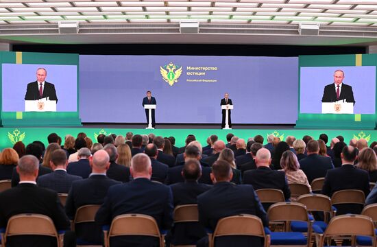 Russia Putin Justice Ministry Anniversary