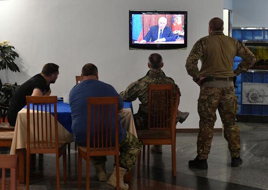 Russia Putin Address Broadcast