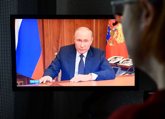 Russia Putin Address Broadcast