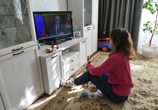Russia Putin Address Broadcast