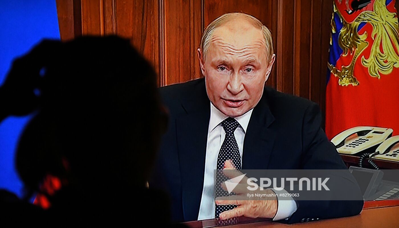 Russia Putin Address Broadcast