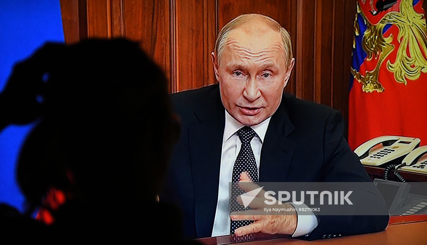 Russia Putin Address Broadcast