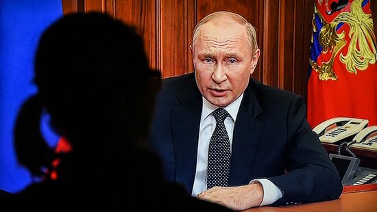 Russia Putin Address Broadcast
