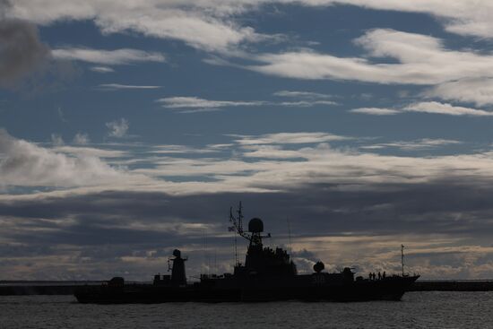 Russia Navy Baltic Fleet Drills