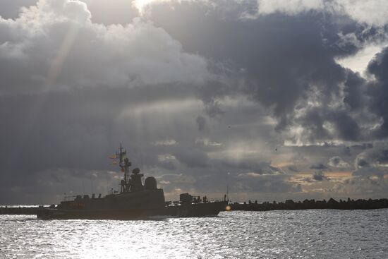 Russia Navy Baltic Fleet Drills