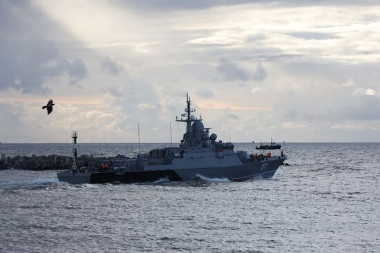 Russia Navy Baltic Fleet Drills
