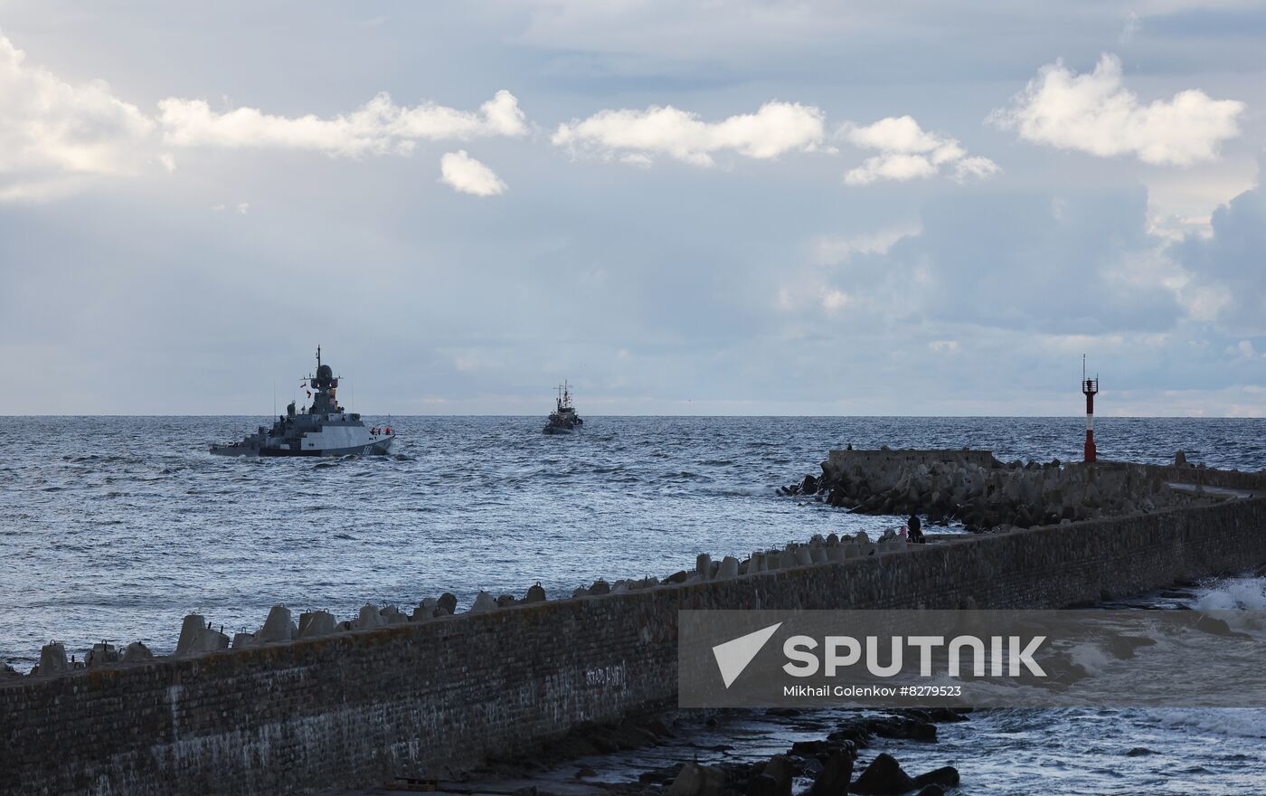 Russia Navy Baltic Fleet Drills