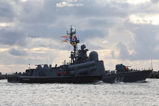 Russia Navy Baltic Fleet Drills