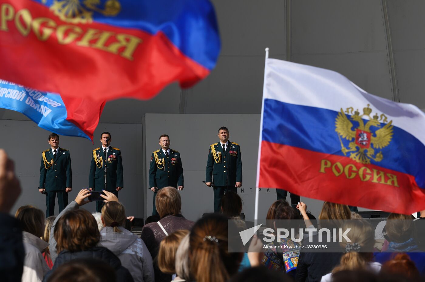 Russia Joining Referendum Regions Support Rallies