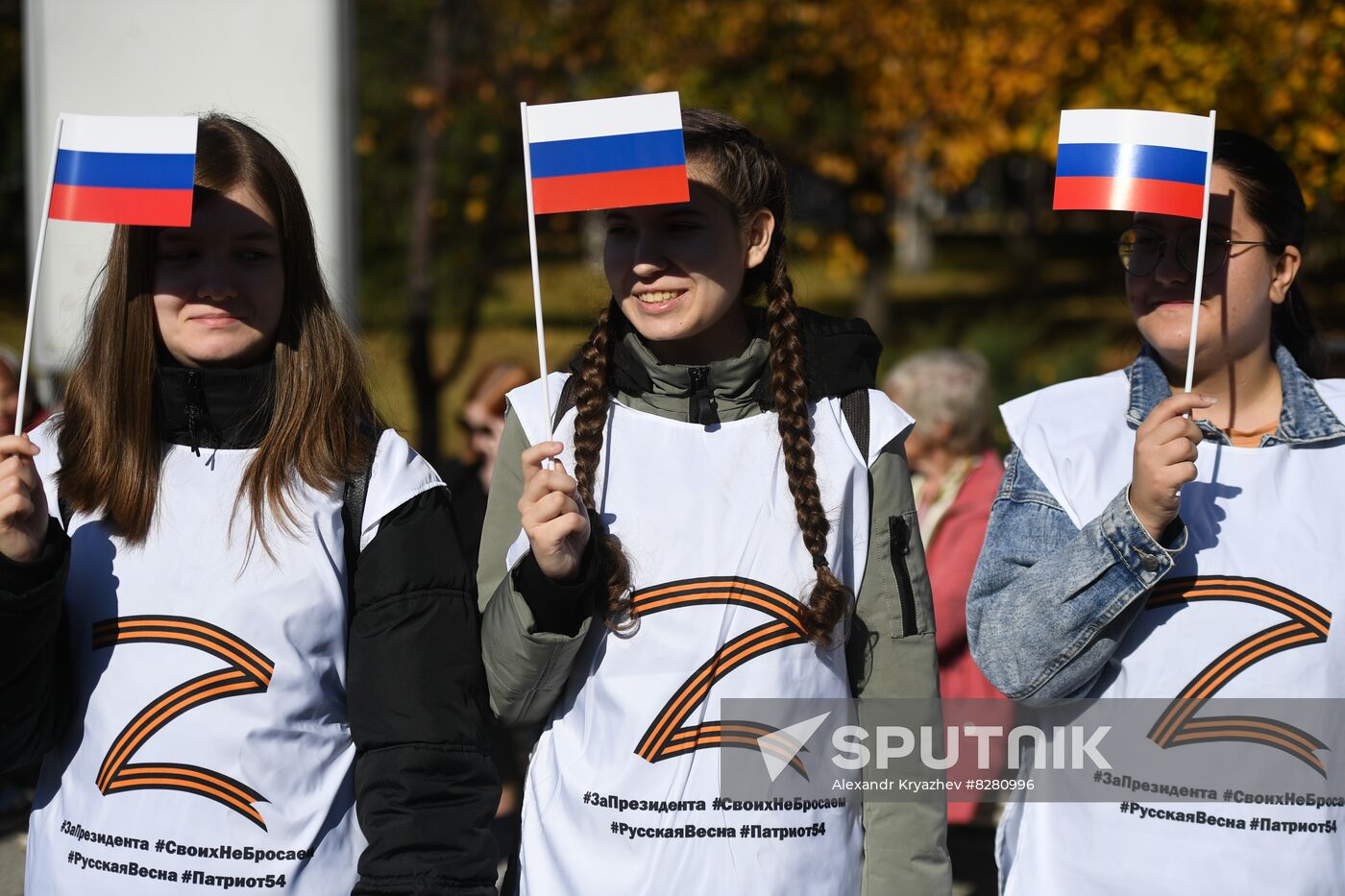 Russia Joining Referendum Regions Support Rallies