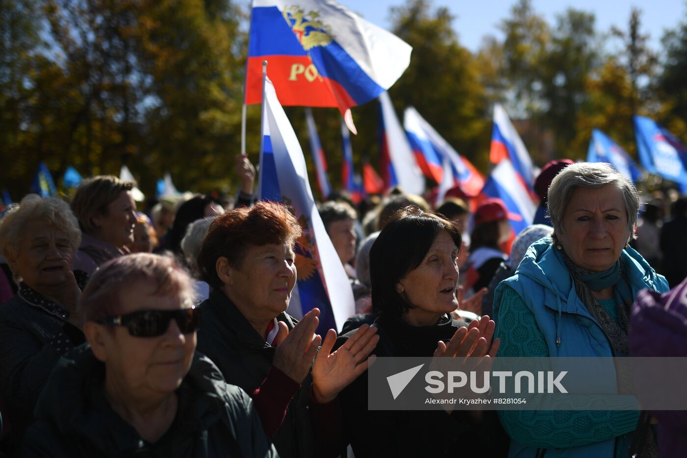 Russia Joining Referendum Regions Support Rallies