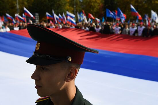 Russia Joining Referendum Regions Support Rallies