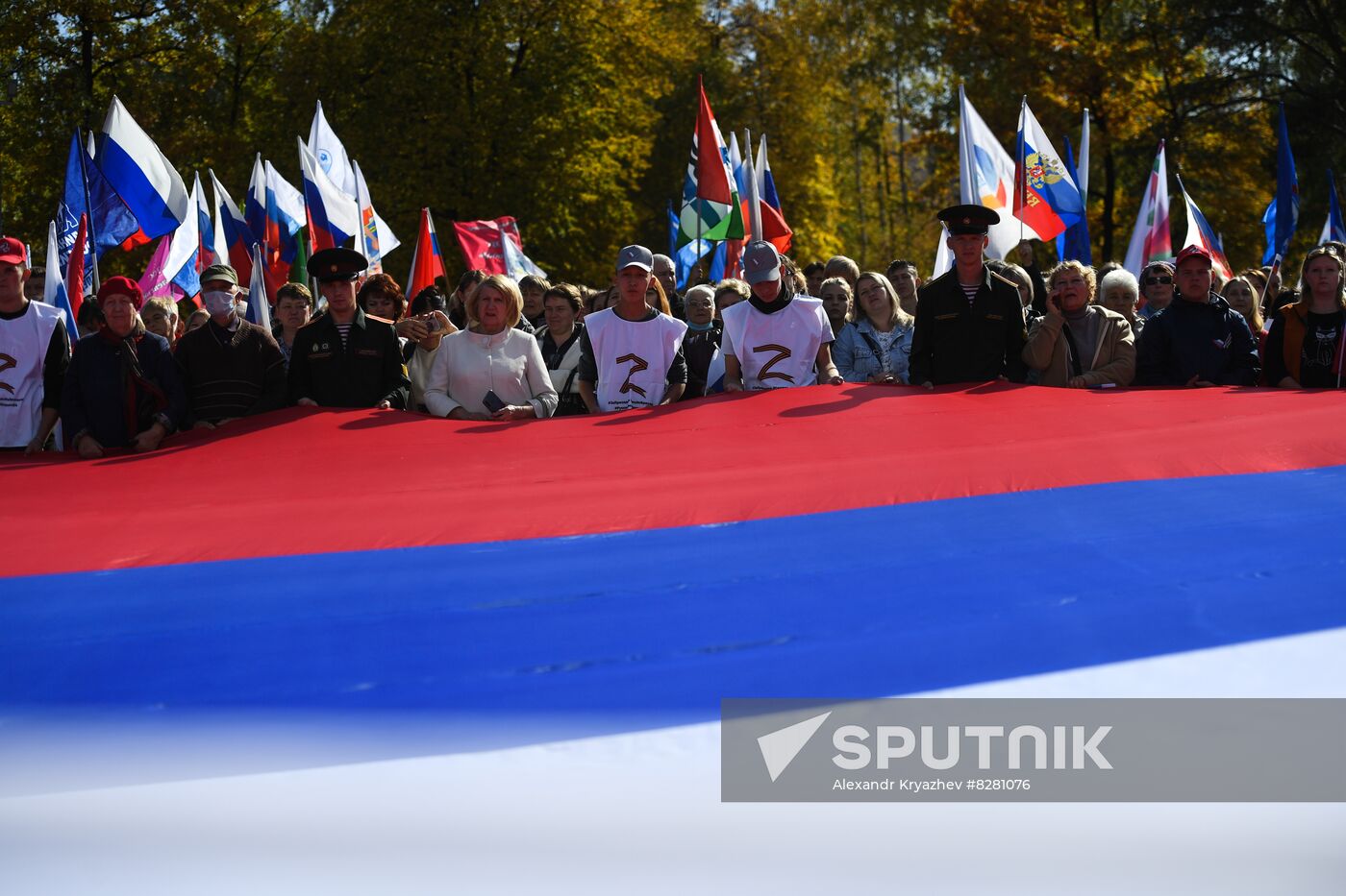 Russia Joining Referendum Regions Support Rallies