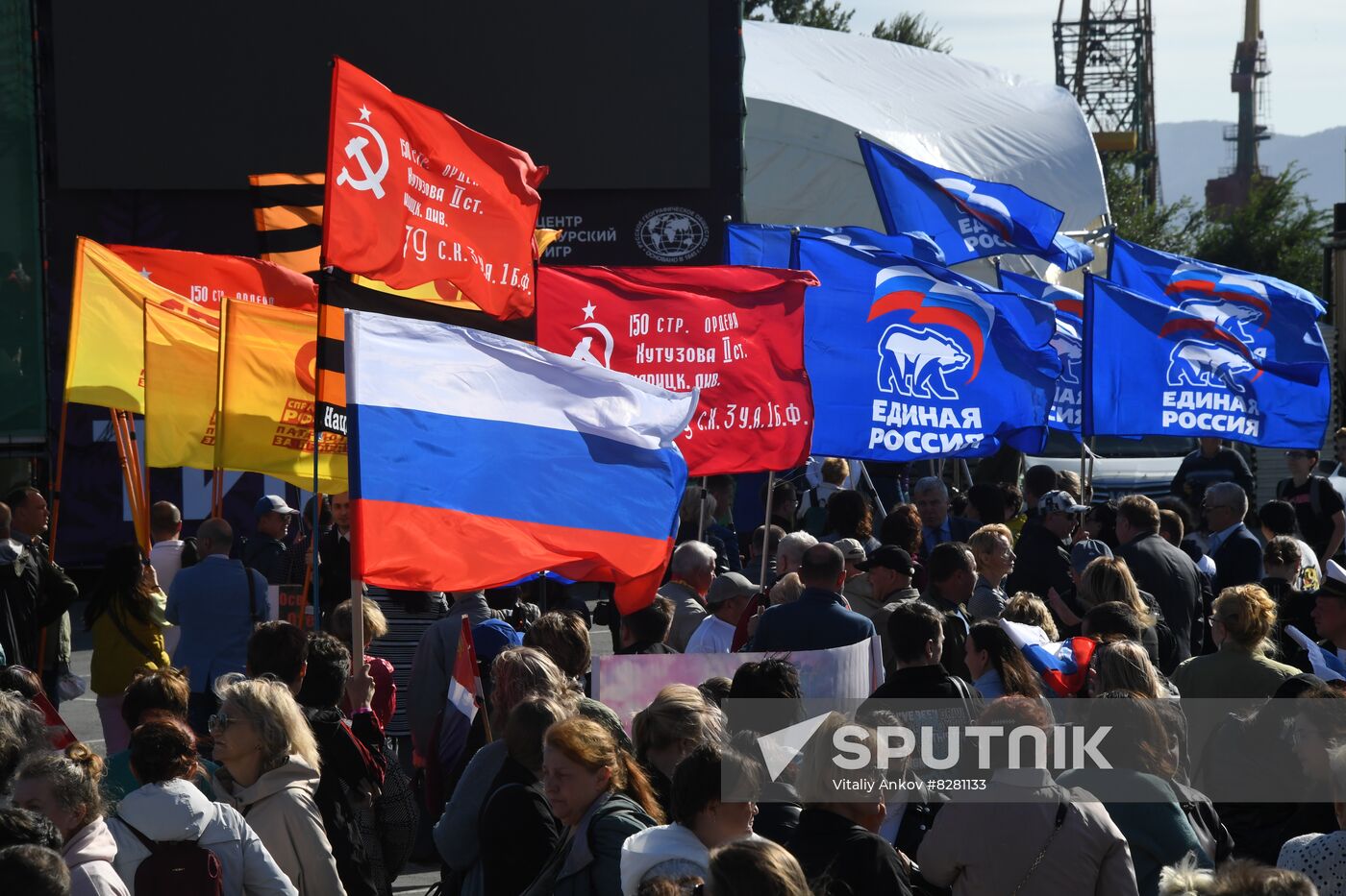 Russia Joining Referendum Regions Support Rallies