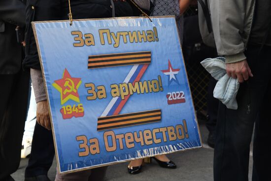 Russia Joining Referendum Regions Support Rallies