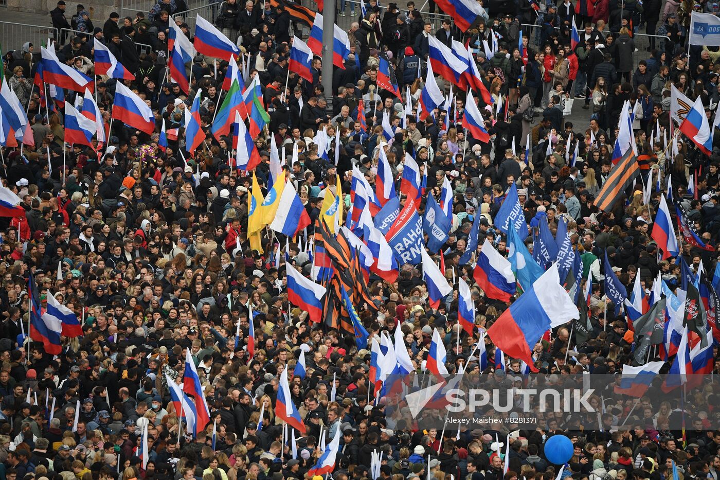 Russia Joining Referendum Support Rally