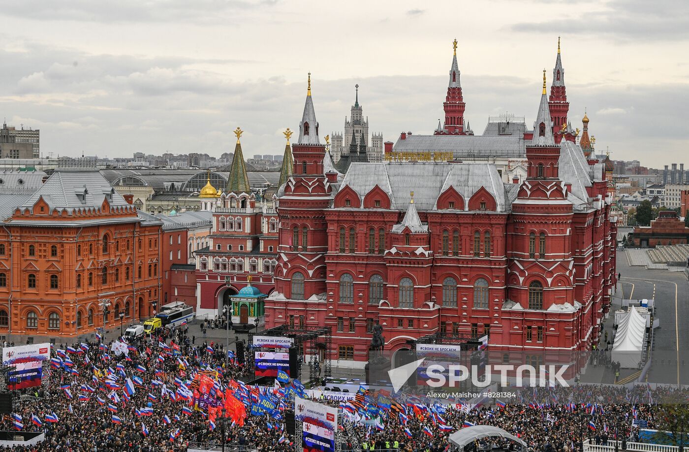 Russia Joining Referendum Support Rally