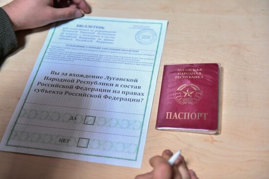 DPR LPR Russia Joining Referendum