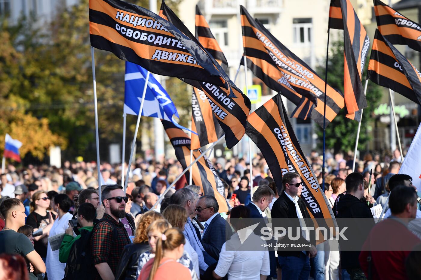 Russia Joining Referendum Regions Support Rallies