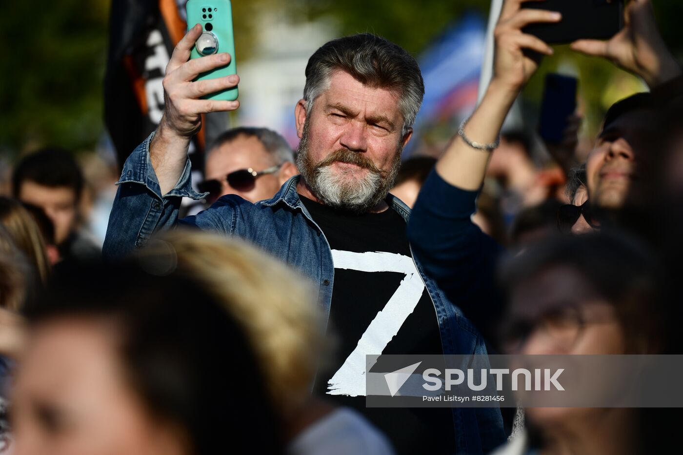 Russia Joining Referendum Regions Support Rallies