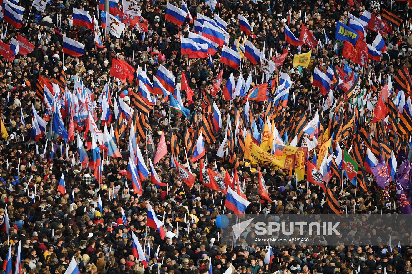 Russia Joining Referendum Support Rally