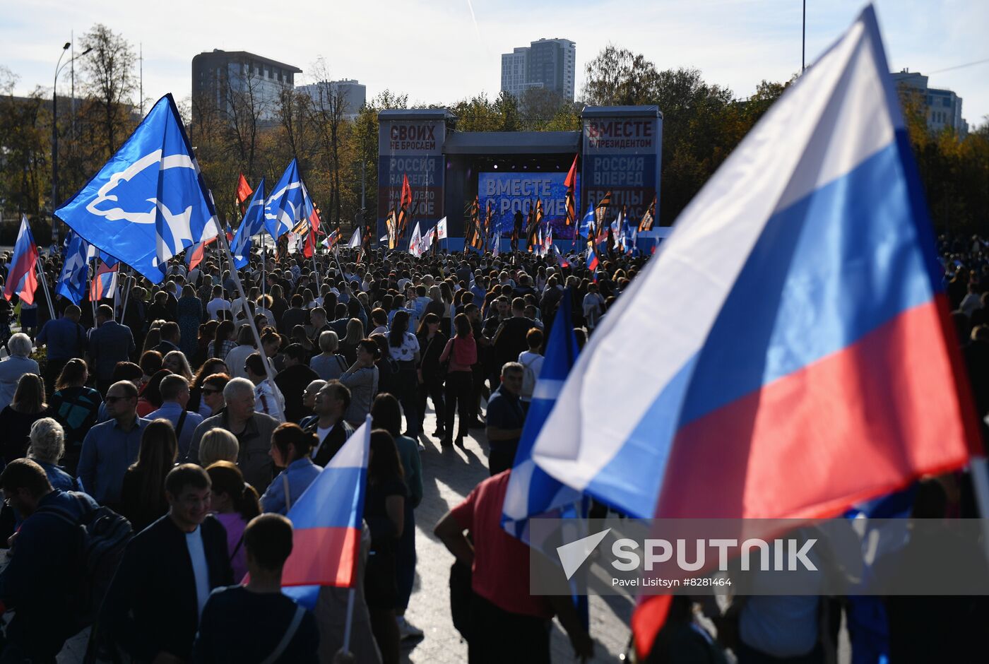 Russia Joining Referendum Regions Support Rallies
