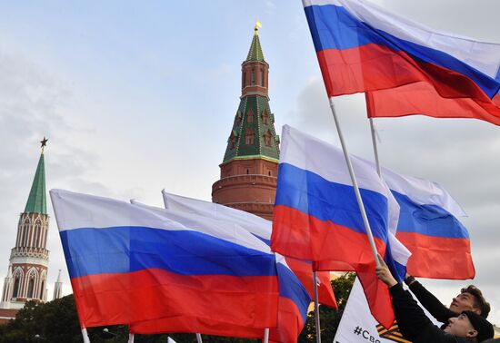 Russia Joining Referendum Support Rally