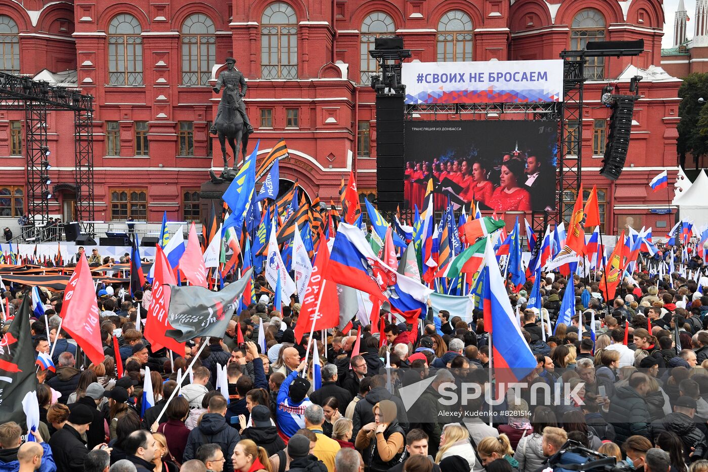 Russia Joining Referendum Support Rally