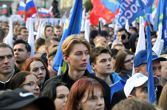 Russia Joining Referendum Support Rally