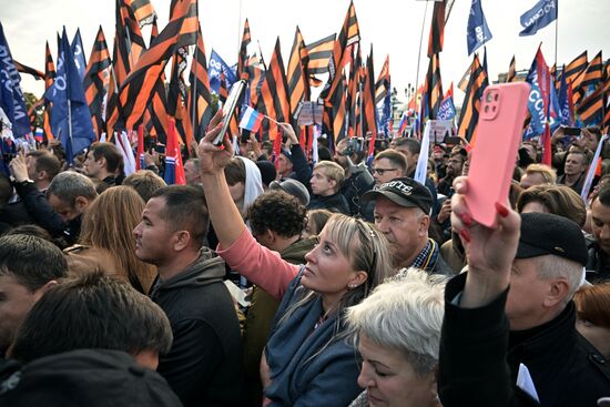 Russia Joining Referendum Support Rally