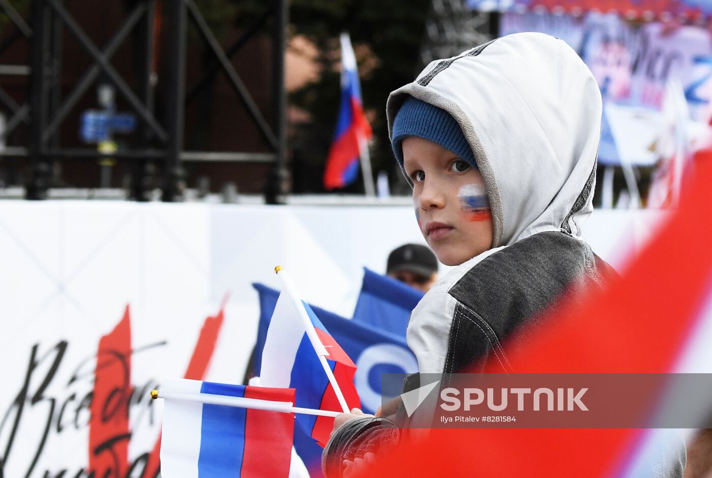 Russia Joining Referendum Support Rally