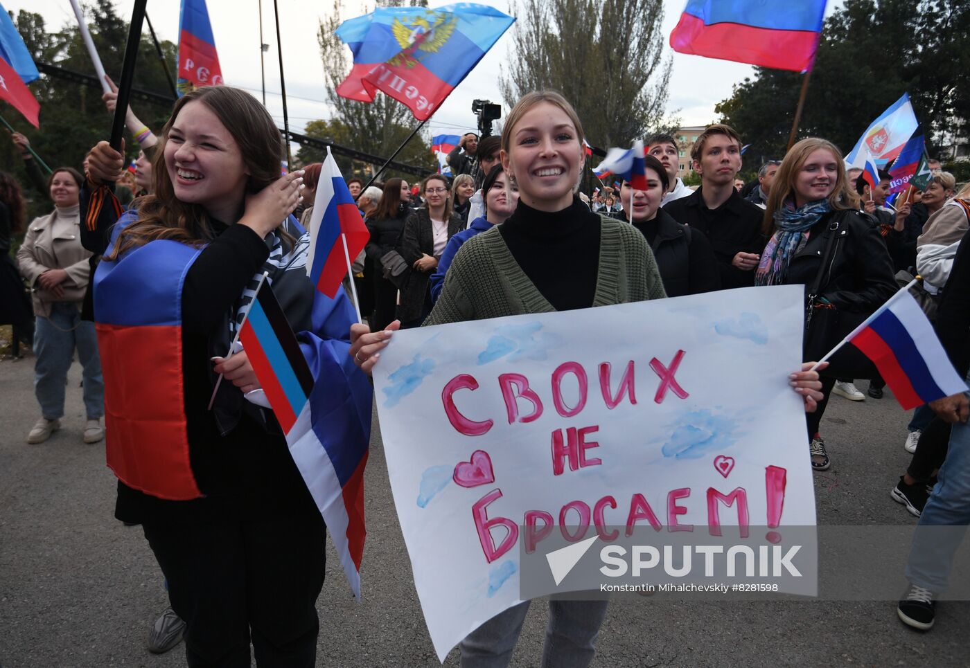 Russia Joining Referendum Regions Support Rallies