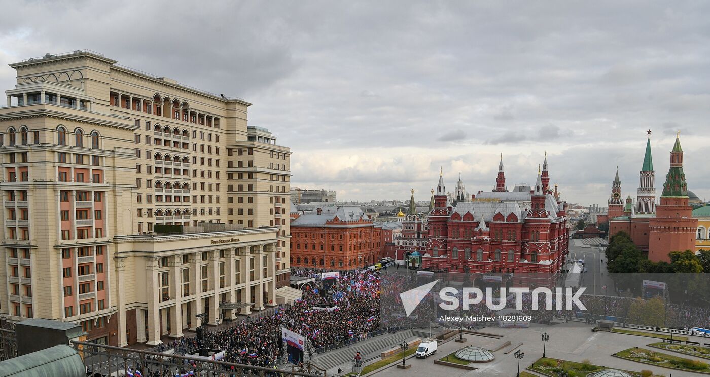 Russia Joining Referendum Support Rally