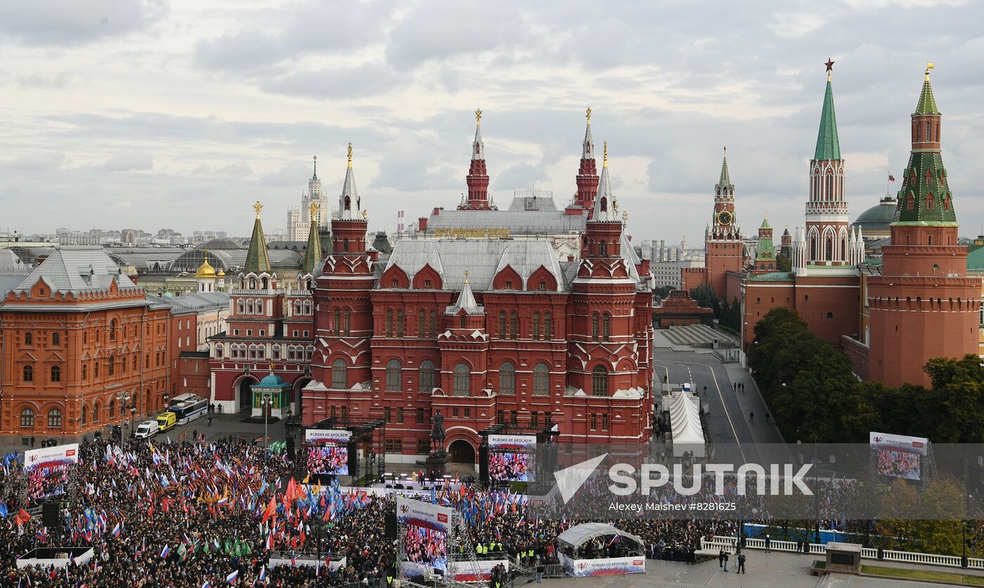 Russia Joining Referendum Support Rally