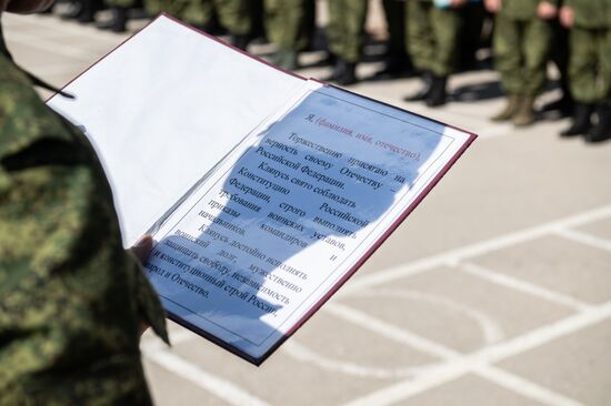 Russia Partial Mobilisation Oath Taking