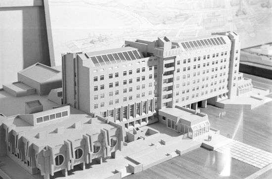 Mock-up of youth center building in Yakutsk
