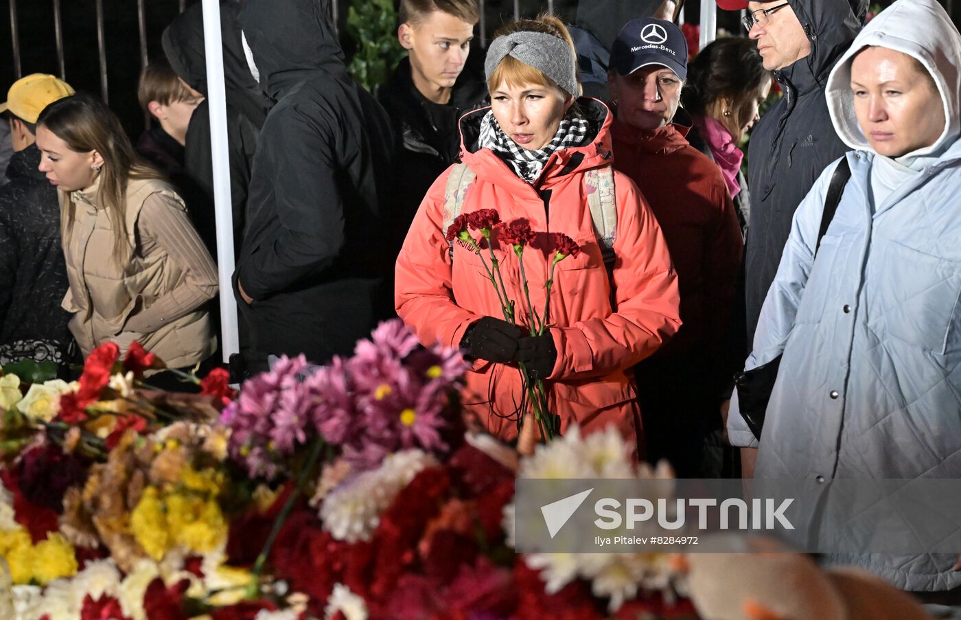 Russia School Shooting Flowers