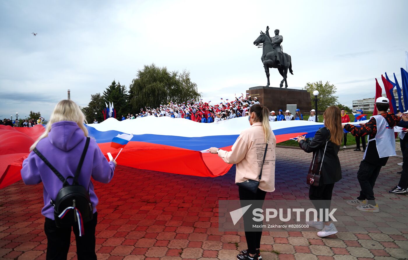 LPR Russia Joining Referendum Support Rally