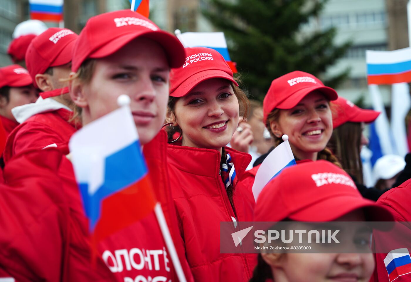 LPR Russia Joining Referendum Support Rally