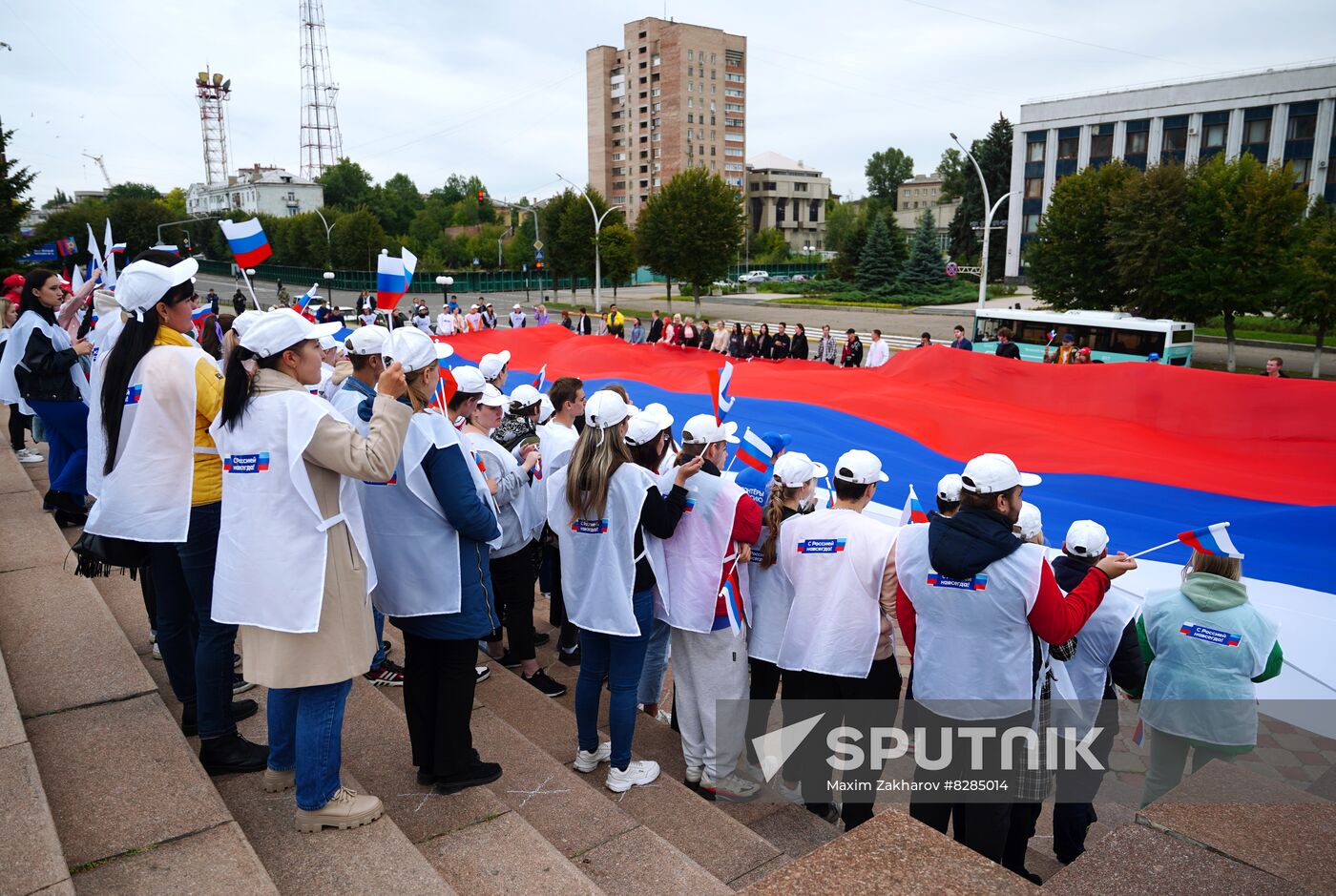 LPR Russia Joining Referendum Support Rally