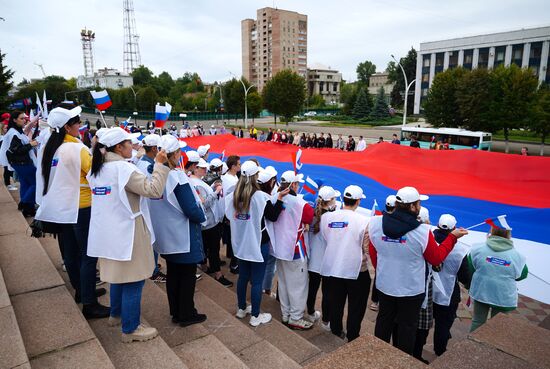LPR Russia Joining Referendum Support Rally