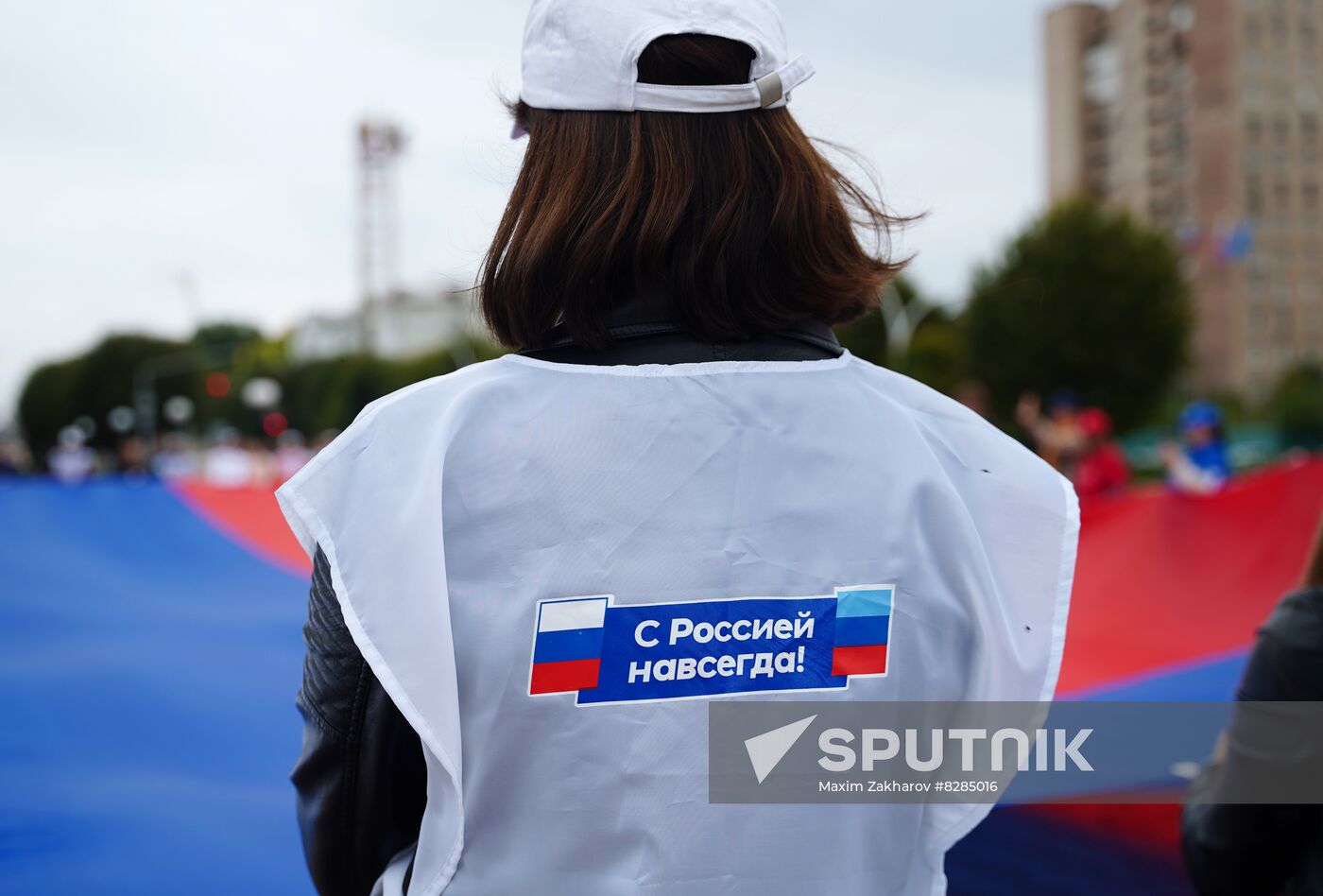 LPR Russia Joining Referendum Support Rally