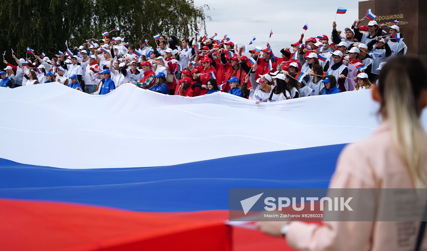 LPR Russia Joining Referendum Support Rally