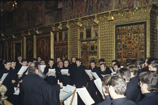 Christmas service at Dormition Cathedral