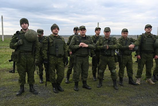 Russia Ukraine Military Operation Partial Mobilisation Training