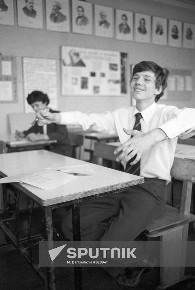 School students take graduation exams