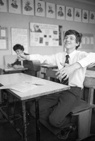 School students take graduation exams